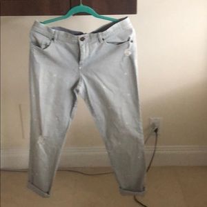 loft relaxed skinny stripe